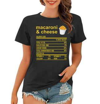 Funny Thanksgiving Apparel Nutrition Facts Macaroni & Cheese Women T-shirt - Thegiftio UK