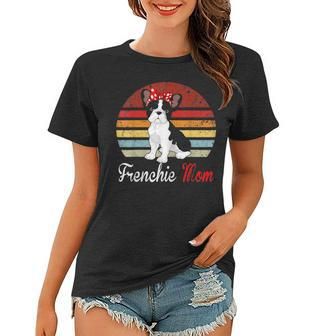 Funny Vintage Frenchie Bulldog Mom For Dog Lovers Women T-shirt - Seseable