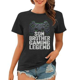Gaming Funny Gift For Teenage Boys Cute Gift Son Brother Gaming Legend Gift Women T-shirt - Monsterry