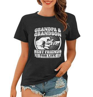 Grandpa And Grandson Gift Family Shirt Grandad Fist Bump Tee Women T-shirt - Monsterry UK