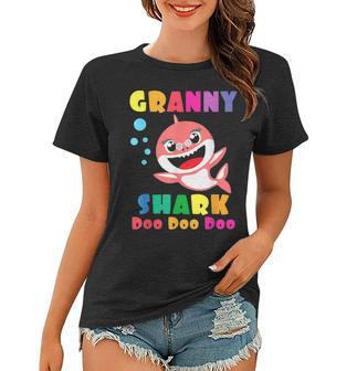 Granny Shark Funny Mothers Day Gift For Womens Mom Women T-shirt - Seseable