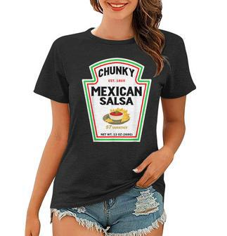Halloween Matching Costume Chunky Mexican Salsa Bottle Label V2 Women T-shirt - Thegiftio UK
