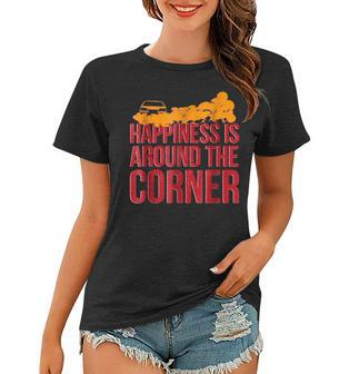 Happiness Is Around The Corner Autocross Racing Cone Women T-shirt | Mazezy