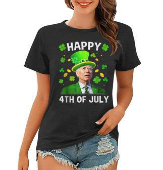 Happy 4Th Of July Confused Funny Joe Biden St Patricks Day Women T-shirt | Mazezy