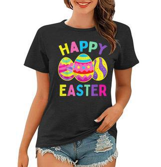Happy Easter Day Cute Colorful Egg Hunting Women Boys Girls Women T-shirt | Mazezy