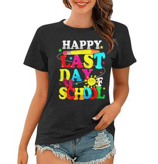 Happy Last Day Of School Students Teachers End Of The Year Women T-shirt | Mazezy