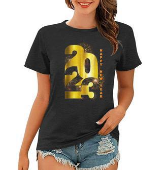 Happy New Year 2023 New Years Eve Party Supplies 2023 V2 Women T-shirt - Thegiftio