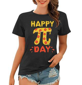 Happy Pi Day Pie Day Pizza - Mathematics Pi Symbol Women T-shirt - Seseable