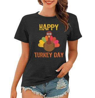 Happy Turkey Day Funny Thanksgiving Vintage Women T-shirt - Thegiftio UK