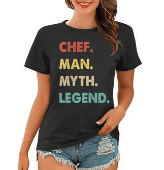 Herren Chef Mann Mythos Legende Frauen Tshirt - Seseable