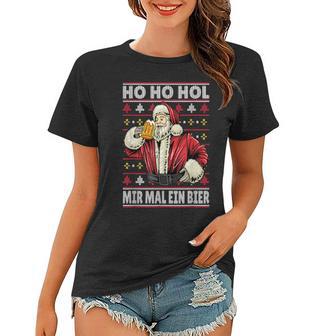 Hol Mir Mal Ein Bier Lustiges Spruch Weihnachtsoutfit Deko Frauen Tshirt - Seseable