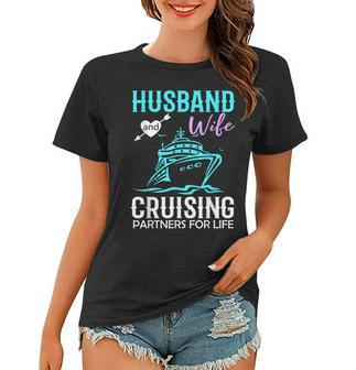 Husband And Wife Cruising Partners For Life Cruise Couples Women T-shirt - Thegiftio UK