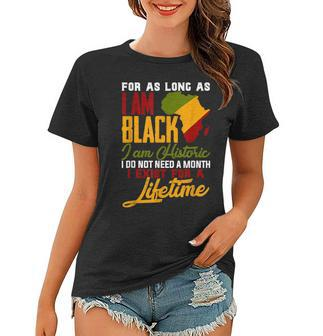 I Am Black History Lifetime Cool Black History Month Pride V2 Women T-shirt - Thegiftio UK