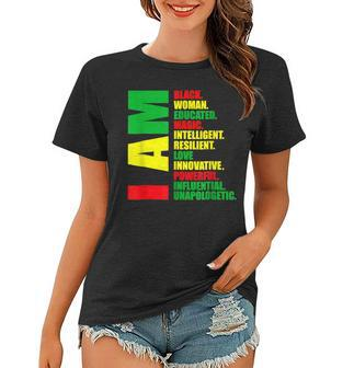 I Am Black Woman Educated Melanin Black History Month V3 Women T-shirt - Seseable