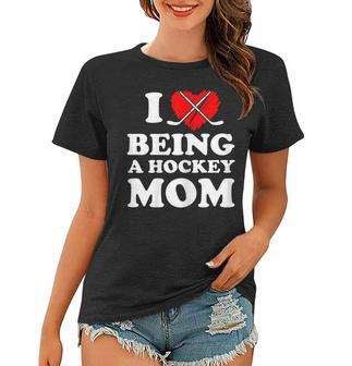 I Love Being A Hockey Mom Costume Hockey Player Gift Mommy Gift For Womens Women T-shirt | Mazezy