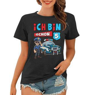 Ich Bin 5 Jahre Jungen Polizei Auto Geschenk Frauen Tshirt - Seseable