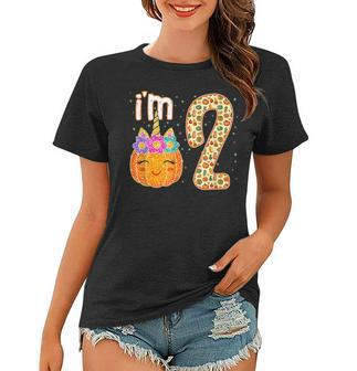 I’M 2 Years Old Unicorn Pumpkin Halloween 2Nd Birthday Women T-shirt - Thegiftio UK