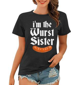 Im The Wurst Sister Oktoberfest German Beer Drink Women T-shirt | Mazezy