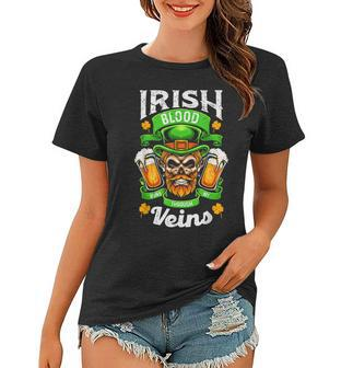 Ireland Ancestry - Irish Blood Runs Through My Veins Women T-shirt - Thegiftio UK