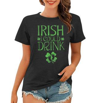 Irish I Could Drink Pregnancy Announcement St Patricks Day V2 Women T-shirt | Mazezy
