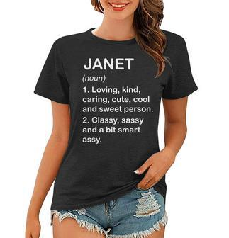 Janet Definition Personalized Custom Name Loving Kind Women T-shirt - Seseable