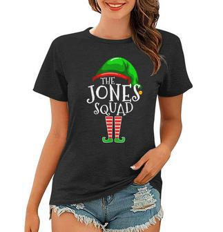 Jones Squad Elf Group Matching Family Name Christmas Gift Women T-shirt