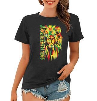 Junenth Men Women African American Black Lion 1865 King Women T-shirt - Thegiftio UK