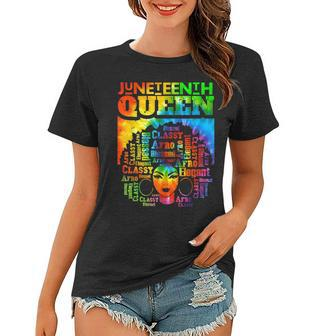 Junenth Queen Afro Melanin Black Girl Magic Women Tie Dye Women T-shirt - Thegiftio UK