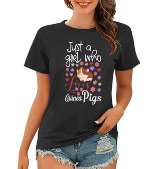 Just A Girl Who Loves Guinea Pigs Gift Mom Daughter Girls Women T-shirt - Seseable