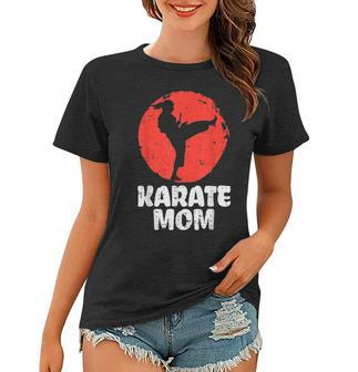 Karate Mom Ponytail Kick Japanese Martial Arts Women Gift Women T-shirt - Seseable