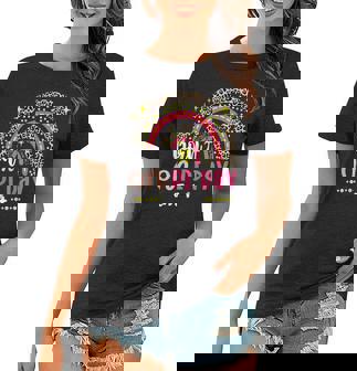 Leopard Rainbow Born On Pi Day Birthday Women Girls Kids Women T-shirt | Mazezy