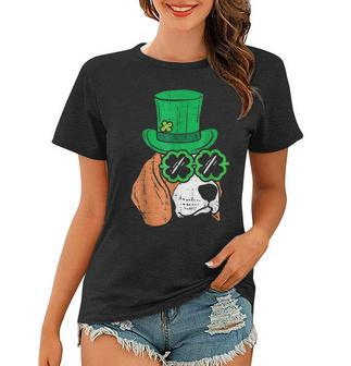 Leprechaun Beagle Shamrock Glasses St Patricks Day Dog Women T-shirt - Seseable