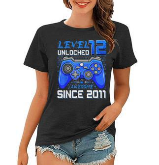 Level 12 Unlocked Awesome Since 2011 12Th Birthday Gaming V3 Women T-shirt - Seseable