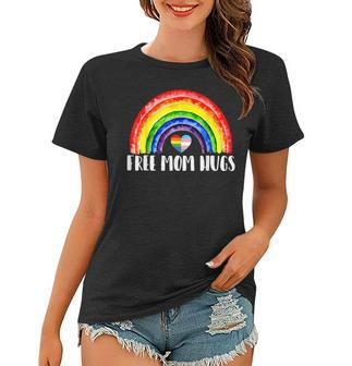 Lgbtq Free Mom Hugs Gay Pride Lgbt Ally Rainbow Mothers Da Women T-shirt | Mazezy