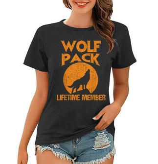 Lifetime Wolf Pack Member | I Love Wolves Funny Wolves Women T-shirt - Thegiftio UK