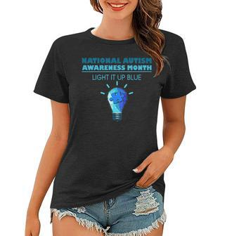Light It Up Blue Autism Awareness Day Shirts 2019 Women T-shirt | Mazezy AU