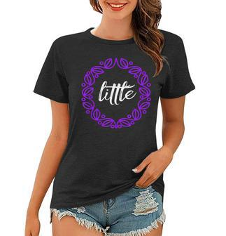 Little Sorority Sister Purple And White Women T-shirt | Mazezy CA