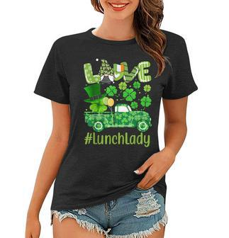 Love Lunch Lady Gnome Shamrock Saint Patricks Day Women T-shirt - Seseable