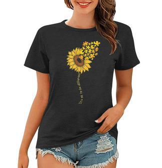 Love Sunflower Puzzle Autism Awareness Mom Daughter Women T-shirt - Seseable