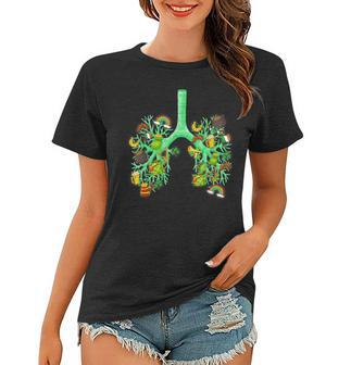 Lungs Respiratory Therapist St Patricks Day Irish Shamrock V4 Women T-shirt - Seseable