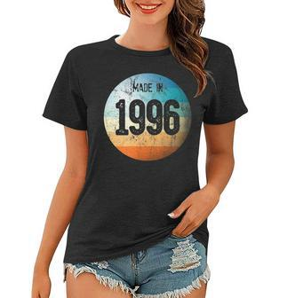 Made In 1996 Vintage Retro Color Globe 23Rd Birthday Women T-shirt | Mazezy