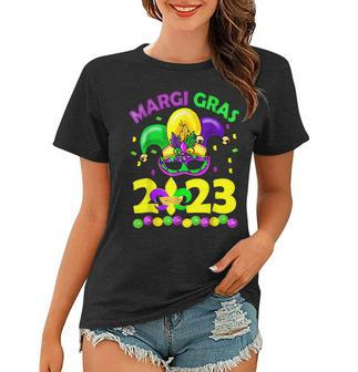 Mardi Gras 2023 - Womens Girls Mask Beads New Orleans Party Women T-shirt - Seseable
