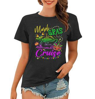 Mardi Gras Cruise Carnival Mask Cruise Ship Party Costume Women T-shirt - Seseable