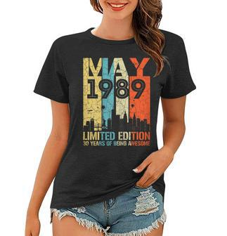 May 1989 Vintage Funny 30Th Birthday Gift T Shirt Women T-shirt | Mazezy