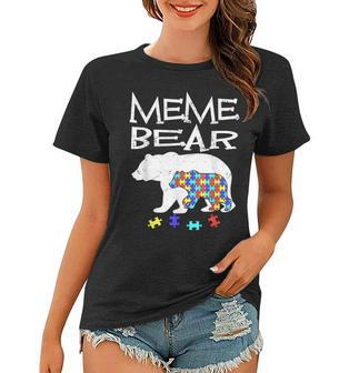 Meme Bear Autism Awareness Autism Mama Mom Mommy Women T-shirt - Thegiftio UK