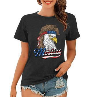 Merica - Patriotic Usa Eagle Of Freedom - 4Th Of July Women T-shirt - Seseable