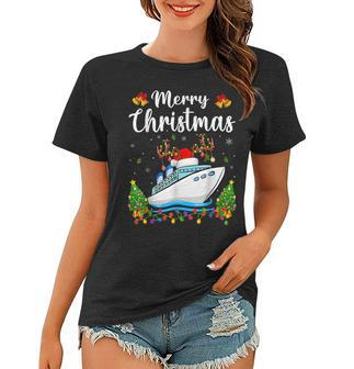 Merry Cruisemas Cruise Funny Christmas Family Xmas Gifts Women T-shirt - Thegiftio UK