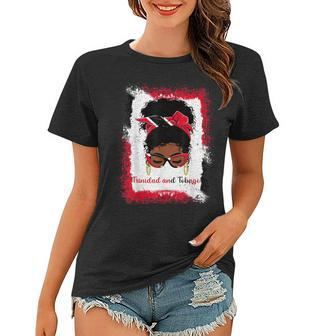 Messy Bun Trinidad And Tobago Flag Womens Woman Girl Women T-shirt | Mazezy