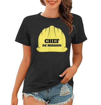 Missionschef Baustelle Humor Geburtstag Papa Geschenk Frauen Tshirt - Seseable