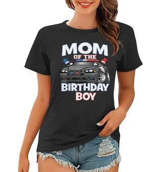 Mom Of The Birthday Boy Policeman Officer Party Women T-shirt - Thegiftio UK